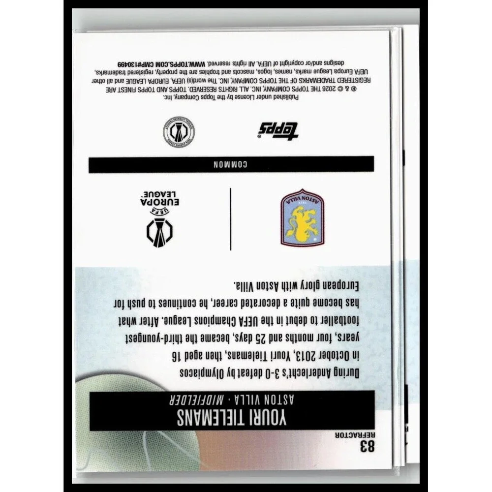 topps 2025-26 Finest UEFA Gianluigi Donnarumma Refractor refractor